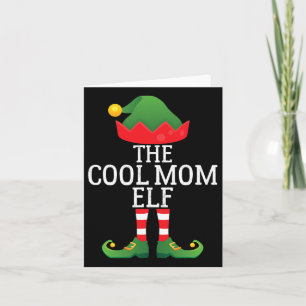 Die Coole Mama Elf Funny Xmas Familie Pajama Match Karte