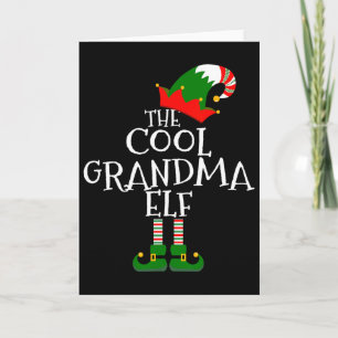 Die coole Oma-Elf-Geschenk-Passende-Familiengruppe Karte