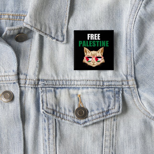 Die Coole palästinensische Katze unter palästinens Button (Beispiel)