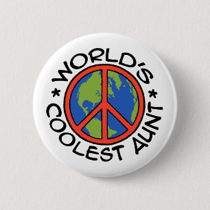 Die Coole Tante der Welt Button