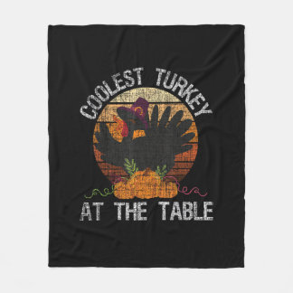 Die coole Türkei am Tisch Retro Erntedank Fal Fleecedecke
