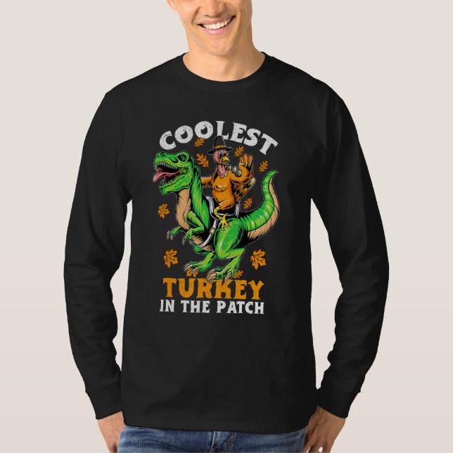 Die coole Türkei in der Pflaster Türkei Rex Dinosa T-Shirt (Vorderseite)