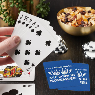 DIE COOLEN SCHICKEN SIND IM NOVEMBER GEBOREN SPIELKARTEN
