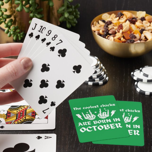 DIE COOLEN SCHICKEN SIND IM OKTOBER GEBOREN SPIELKARTEN (In Situ)