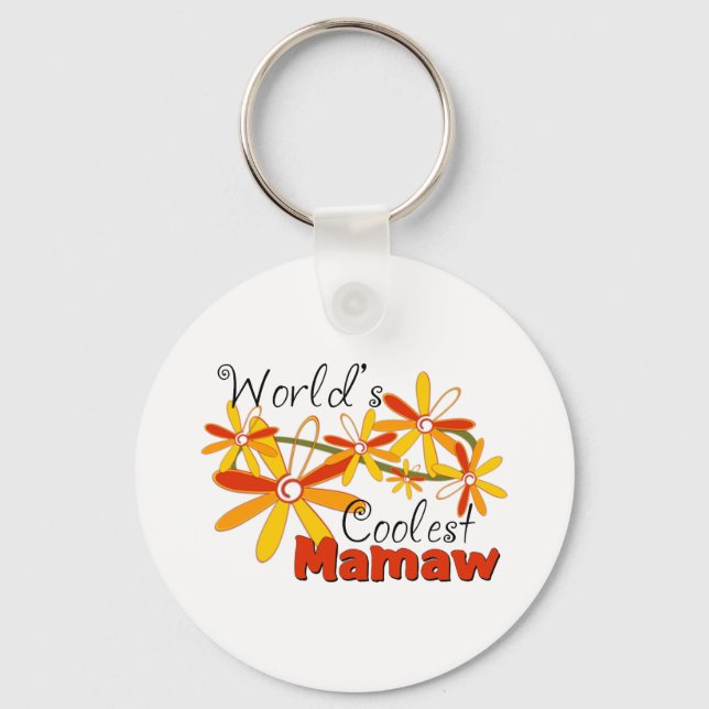 Die Coolste Mamaw der Blumenwelt Schlüsselanhänger (Vorderseite)