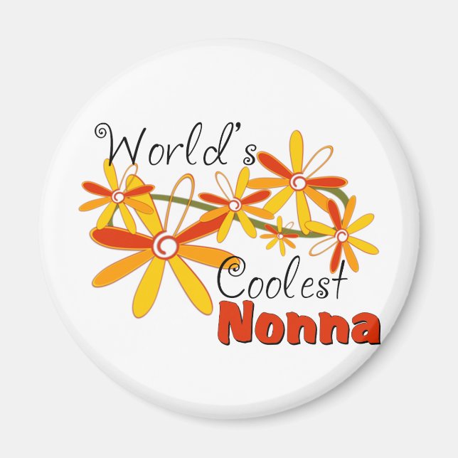 Die Coolste Nonna der Blumenwelt Magnet (Vorne)