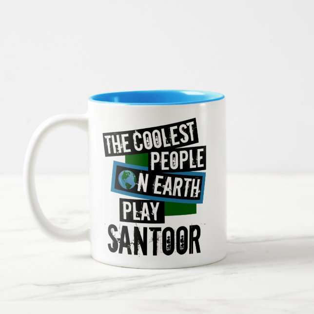 Die coolsten Leute auf Erdspiel Santoor Zweifarbige Tasse (Links)
