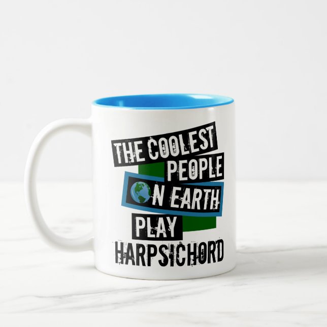 Die Coolsten Menschen der Welt spielen Cembalo Zweifarbige Tasse (Links)