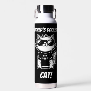 Die Coolstste Katze der Welt mit Sonnenbrille Blac Trinkflasche