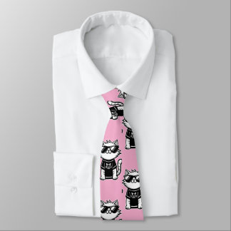 Die Coolstste Katze der Welt mit Sonnenbrille Pink Krawatte