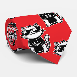 Die Coolstste Katze der Welt mit Sonnenbrille Rot Krawatte
