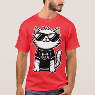 Die Coolstste Katze der Welt mit Sonnenbrille Rot T-Shirt