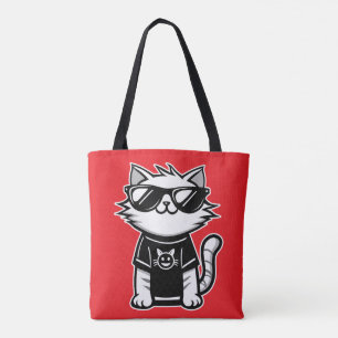 Die Coolstste Katze der Welt mit Sonnenbrille Rot Tasche
