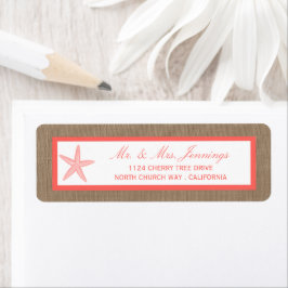 Die Coral Starfish Burlap Beach Wedding Collection