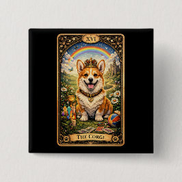 Die Corgi-Tarotkarte Button