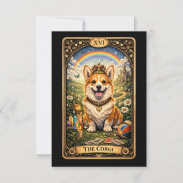 Die Corgi-Tarotkarte Dankeskarte