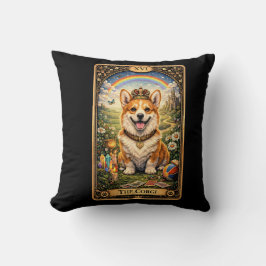 Die Corgi-Tarotkarte Kissen