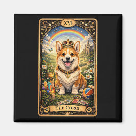 Die Corgi-Tarotkarte Magnet