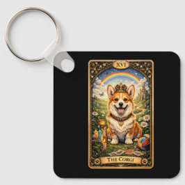 Die Corgi-Tarotkarte Schlüsselanhänger