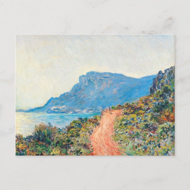 Die Corniche bei Monaco von Claude Monet Postkarte (Vorderseite)