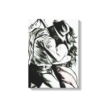Die Couple Dancing, Schwarz-Weiß-Leinwand,