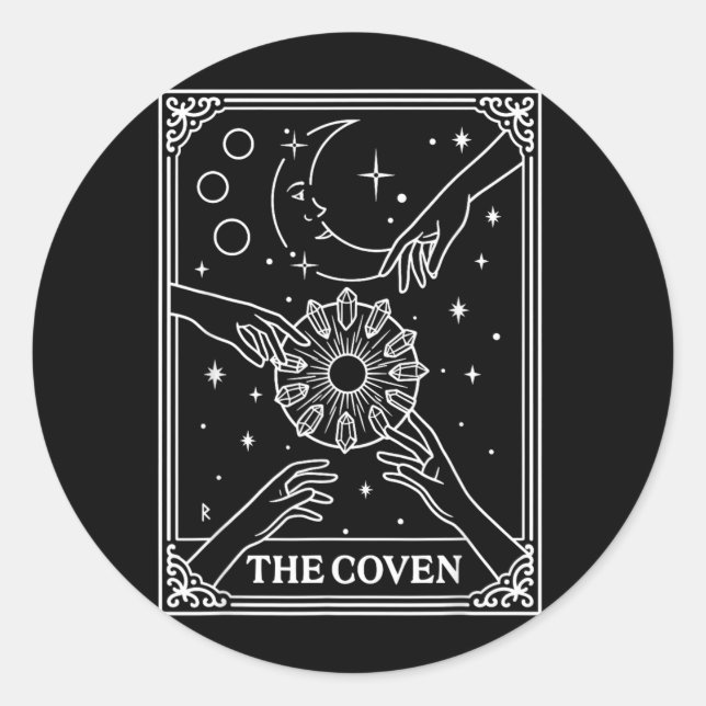 Die Coven Braut Bach Crew Hochzeit Gothic Runder Aufkleber (Vorderseite)