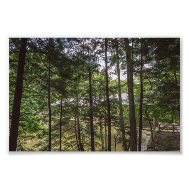 Die Covered Bridge des Mohican Staat Park, Ohio. Fotodruck (Vorne)