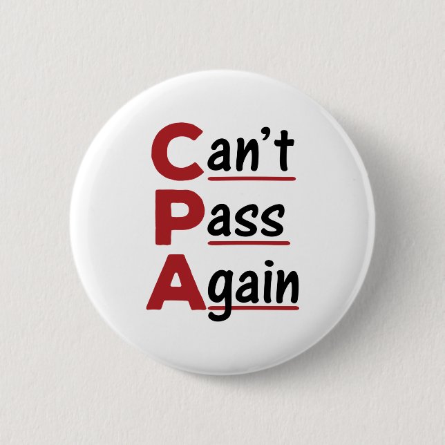Die CPA kann nicht noch einmal das lustige Akronym Button (Vorderseite)