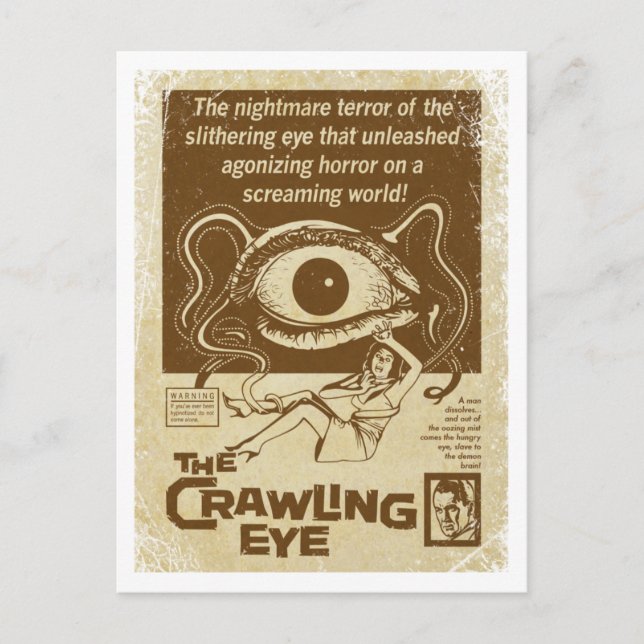 Die Crawling Eye Postkarte (Vorderseite)