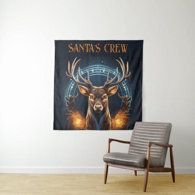 Die Crew des Weihnachtsmanns Wandteppich (Beispiel (Horizontal))