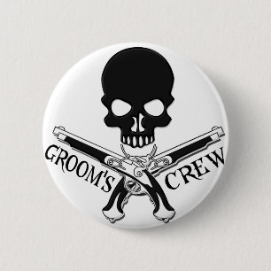 Die Crew-Knopf des Piraten-Bräutigams Button