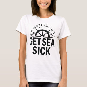 Die Crew Sea Sick Cruise am ehesten weiß T-Shirt