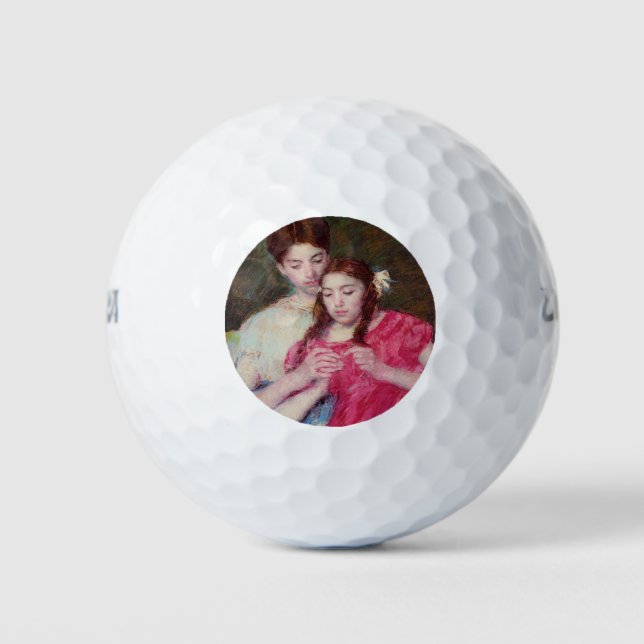Die Crochet-Lektion (zwei Schwestern) Golfball (Vorderseite)