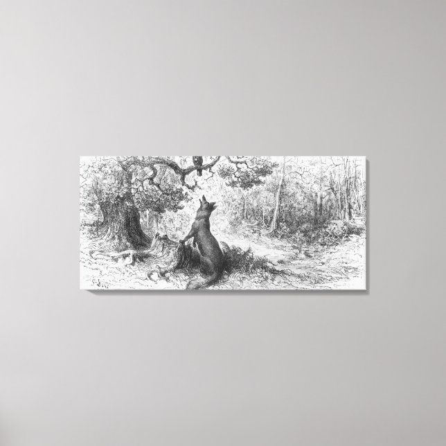 Die Crow und der Fuchs Leinwanddruck (Vorderseite)