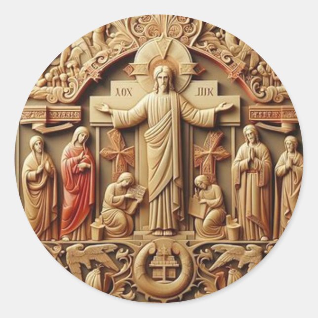 Die Crucifixe Runder Aufkleber (Vorderseite)