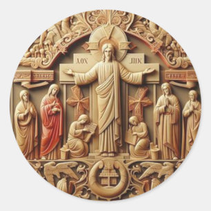 Die Crucifixe Runder Aufkleber