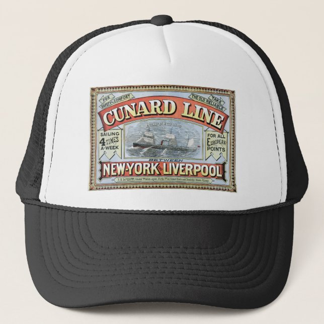 Die Cunard Linie Truckerkappe (Vorderseite)