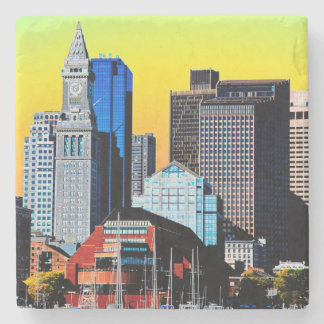 Die "Custom House Boston USA Poster Factory Mask" Steinuntersetzer