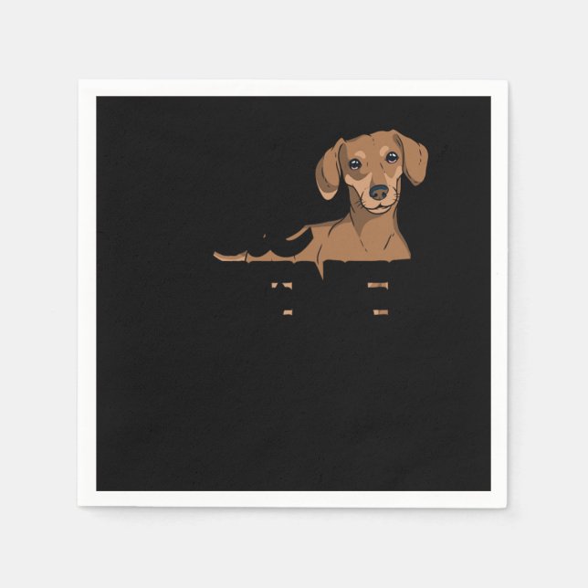 Die Dackel Whisperer Funny Dackel Serviette (Vorderseite)