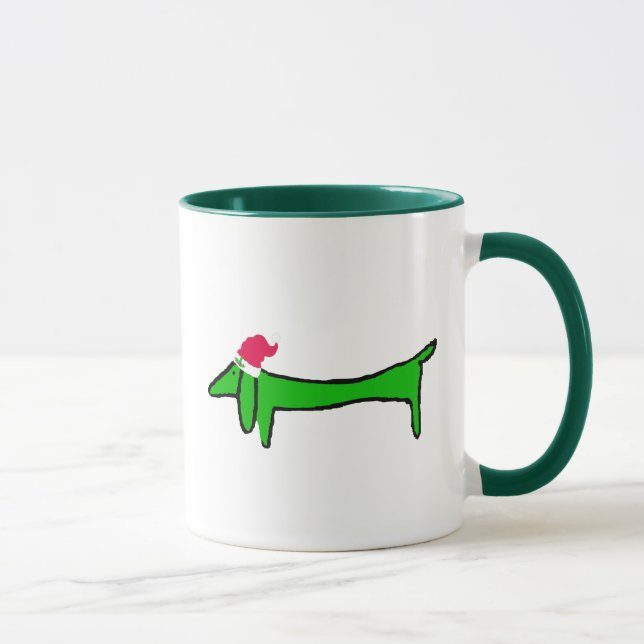 Die Dackel zu Weihnachten Tasse (Rechts)