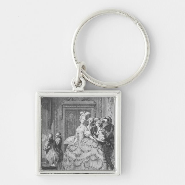 Die Dame bei Palais de la Reine Schlüsselanhänger (Vorne)