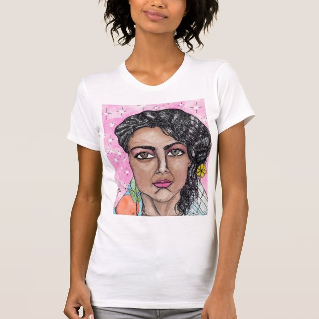 die Dame der Frucht und der Blumen T-Shirt (Vorderseite)