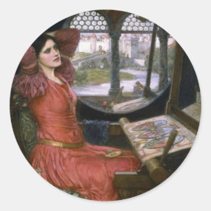 Die Dame des Waterhouses von Shalott Runder Aufkleber