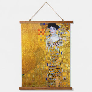 Die Dame in Gold, Gustav Klimt Wandteppich Mit Holzrahmen
