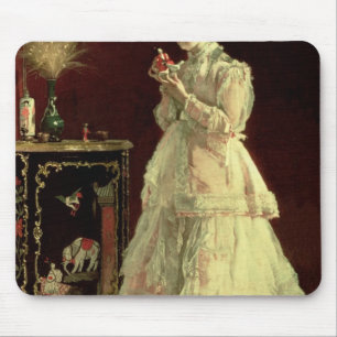 Die Dame in Rosa, 1867 Mousepad
