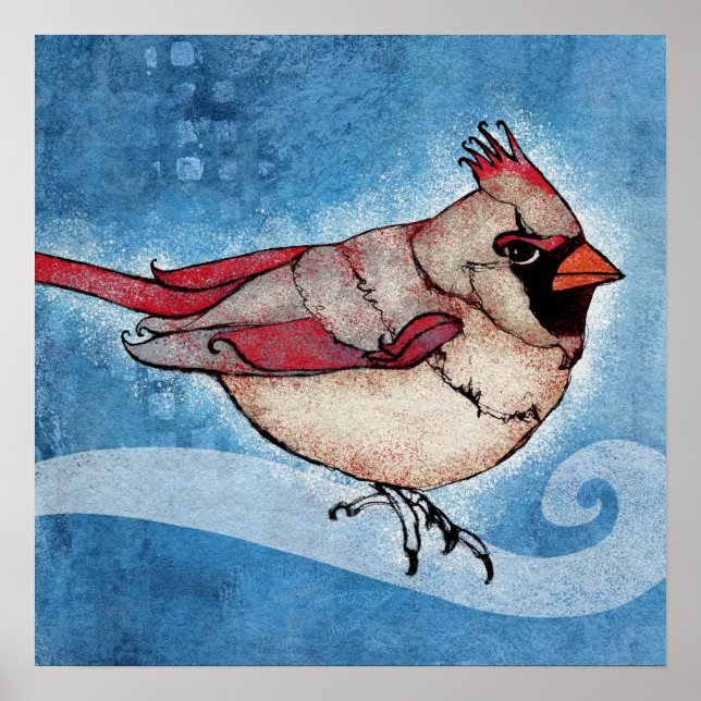 Die Dame ist eine Kardinal-Poster-Wall-Art Poster (Vorne)