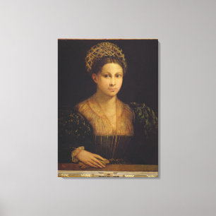 Die Dame mit dem grünen Turban Leinwanddruck