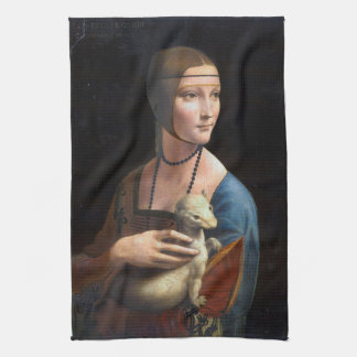 Die Dame mit dem Unkraut von Leonardo da Vinci ren Handtuch