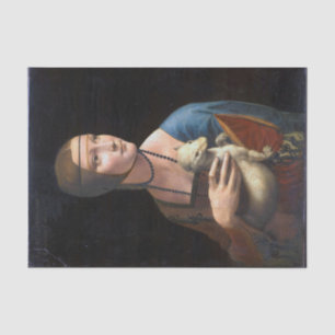 Die Dame mit dem Unkraut von Leonardo da Vinci ren Seidenpapier