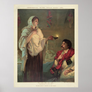 Die Dame mit der Lampe (Florenz-Nachtigall) Poster
